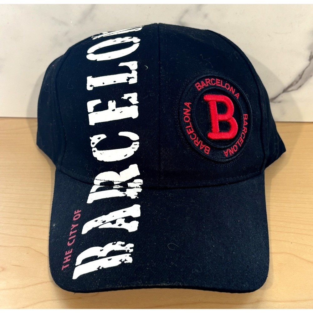 Robin Ruth Black Barcelona Spain Hat Adjustable City Of Barcelona Cap NWT